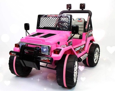 Fuoristrada elettrico a due posti Mondial Toys Drifter color rosa, con telecomando parentale, per bambini dai 3 anni d’età