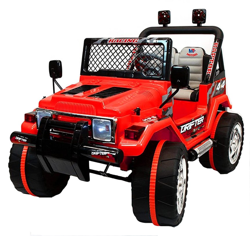Fuoristrada elettrico a due posti Mondial Toys Drifter rosso fuoco, con telecomando parentale, per bambini dai 3 anni d’età