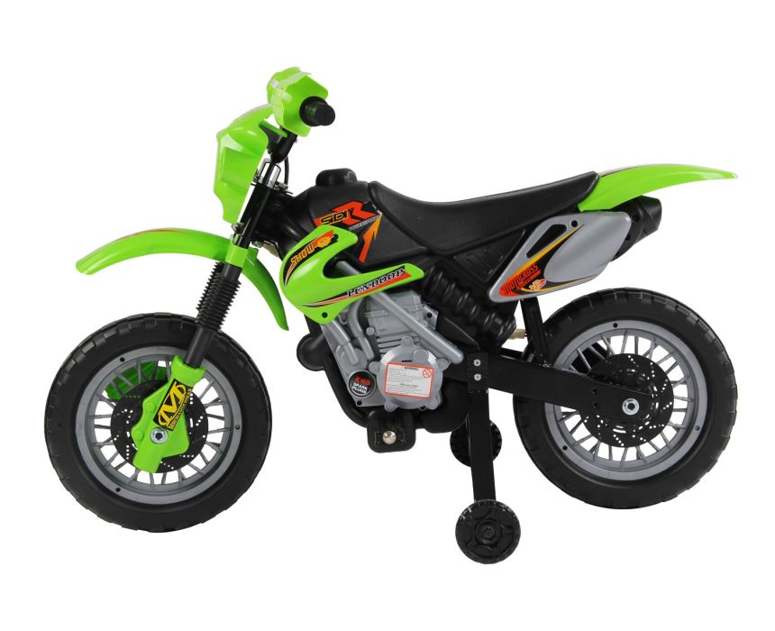 Moto Cross elettrica HomCom con rotelle, velocità 2,5 km/h, per bambini dai 2 ai 4 anni d’età