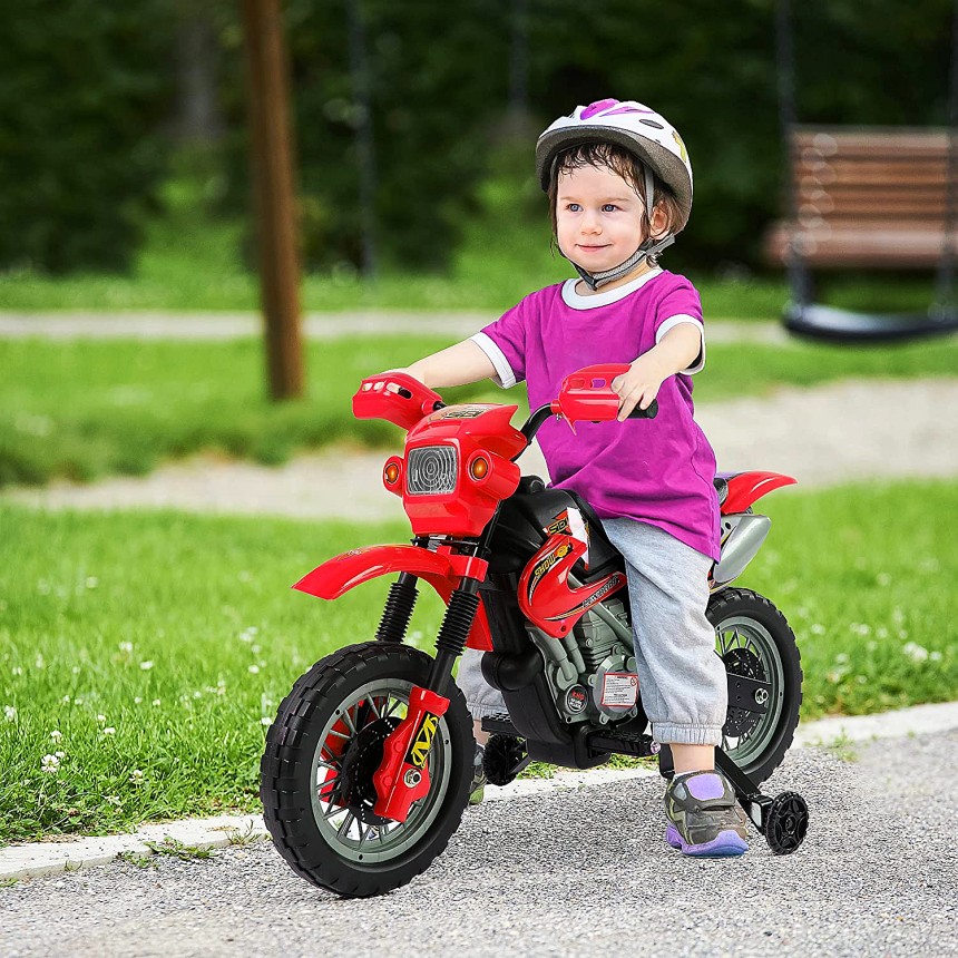 Con la moto da cross elettrica di HomCom i vostri bimbi proveranno l'ebrezza di guidare un bolide a 2 ruote come quello dei grandi, ma in tutta sicurezza!